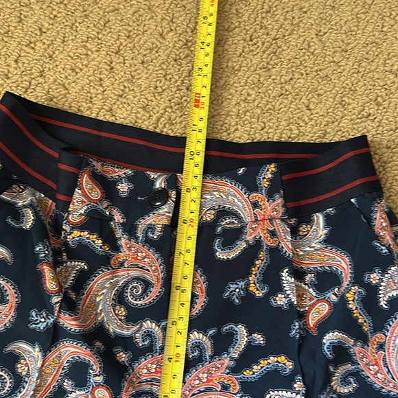 Gerry Weber Navy Paisley Cropped Pants 34 - Picture 6 of 7